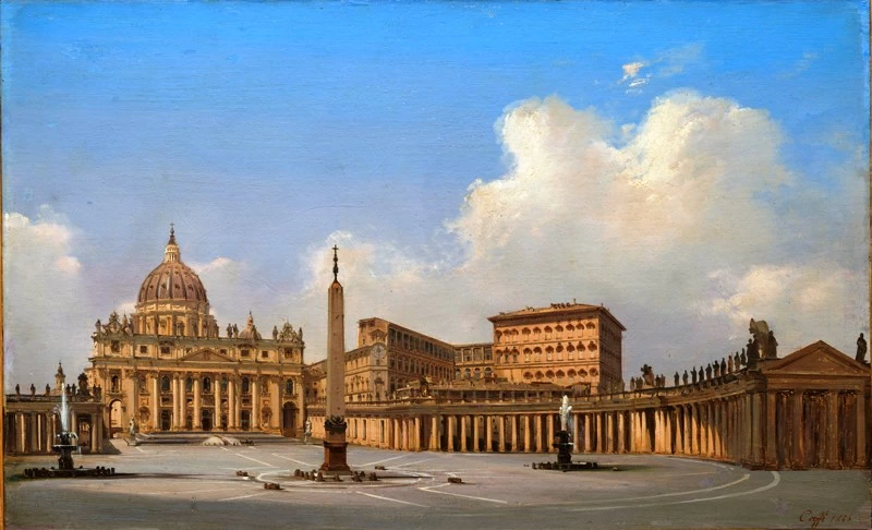 Piazza San Pietro, 1856 - Galleria Internazionale d’Arte Moderna di Ca’ Pesaro